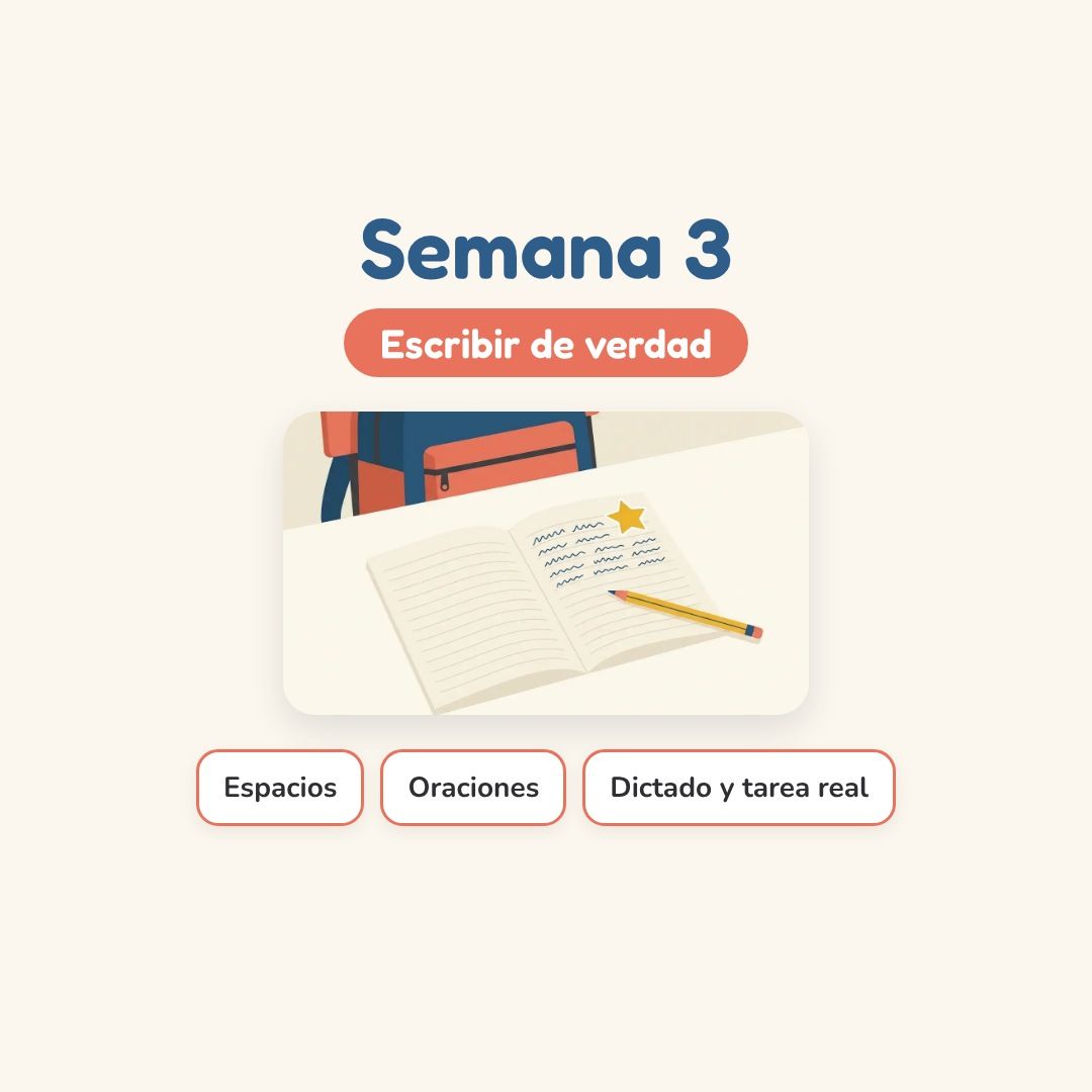 Semana 3, escribir de verdad